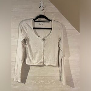 Cute white HOLLISTER long sleeve!!